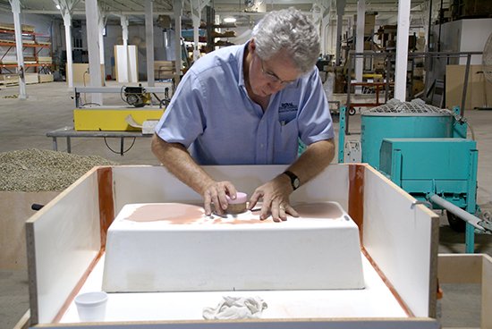 fabricating a mold for a custom farm sink